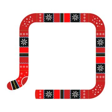 Christmas bright beautiful sock with pattern decor Stock Illustration