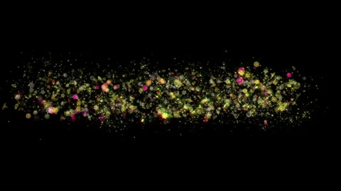 Christmas Bright Glow Flow Particles Transition Element Stock Footage 321337380