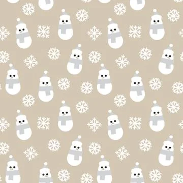 Christmas Brown Holiday seamless pattern background Stock Illustration
