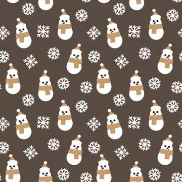 Christmas Brown Holiday seamless pattern background Illustrazione stock