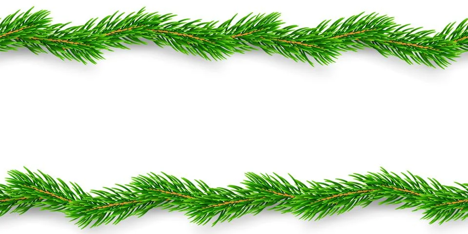 Christmas brunch 3d, seamless pattern. Green element isolated white background Stock Illustration