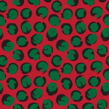 Christmas Brush Strokes Seamless Pattern Background Stock Illustration