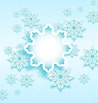 Christmas bubble with set snowflakes Stock Illustration