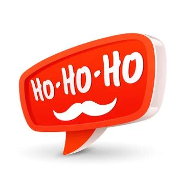 Christmas bubble for speech Stock Illustration