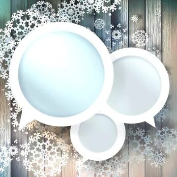 Christmas bubbles for speech. Stock Illustration