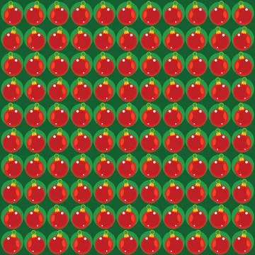 Christmas bulb ornament seemless pattern design Stock Illustration
