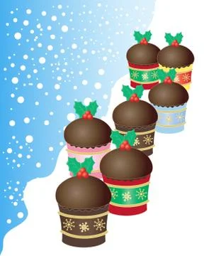 Christmas buns Stock Illustration