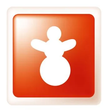 Christmas button Illustrazione stock