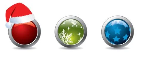 Christmas buttons Stock Illustration