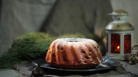 Christmas cake Stock Footage 49313772