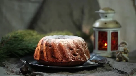 Christmas cake Stock Footage 49313779