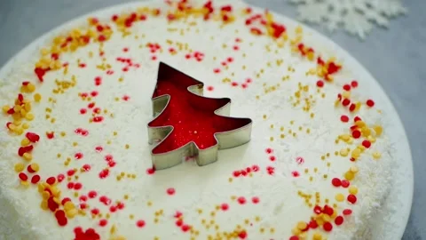 Christmas cake Stock Footage 161255305