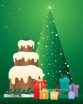 Christmas cake Stock Illustration