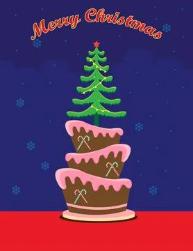 Christmas cake isolated vector Stock-Illustration
