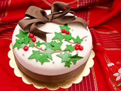 Christmas cake Stock Photos