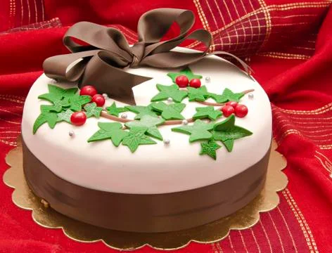 Christmas cake Stock Photos