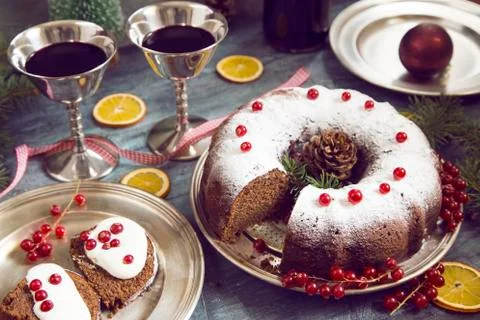 Christmas cake Фото