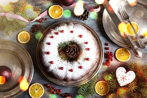 Christmas cake Stockfoto's