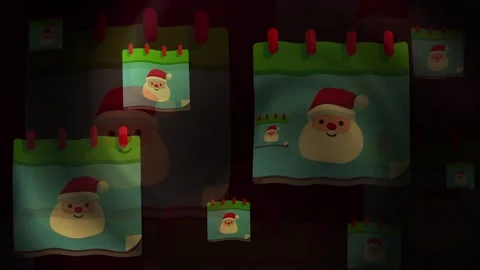 Christmas Calendar Background Loop Stock Footage 309495891