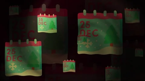 Christmas Calendar Backgrounds Loop Stock Footage 309499586