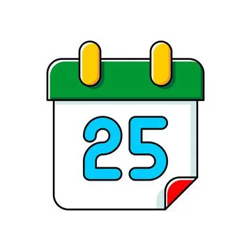 Christmas calendar icon Stock Illustration