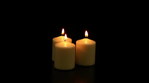Christmas candels light on rotation platform Stock Footage 46814855