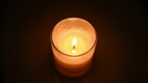 Christmas Candle Burning, Static Shot Video stock 166278331