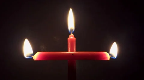 Christmas candle Flame 스톡 동영상 42125041