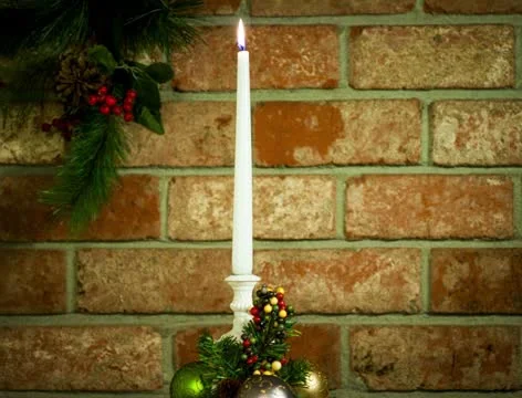 Christmas candle Stock Footage 12825707