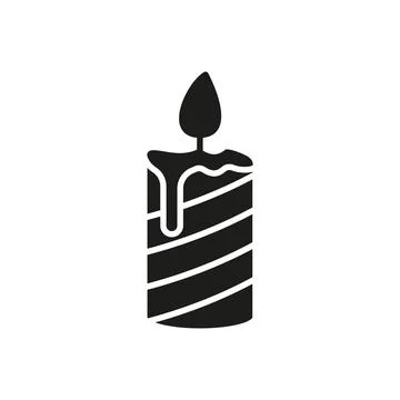 Christmas candle icon vector basic design simple and modern Illustrazione stock