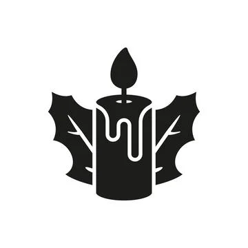 Christmas candle icon vector basic design simple and modern Illustrazione stock