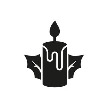 Christmas candle icon vector basic design simple and modern Stock Illustration