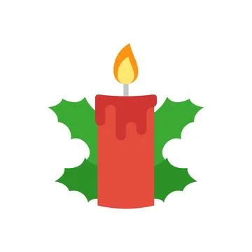 Christmas candle icon vector basic design simple and modern 스톡 일러스트
