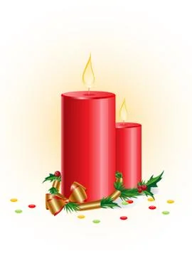 Christmas candle Stock Illustration