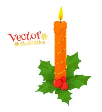 Christmas candle Stock Illustration