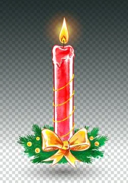 Christmas candle Stock Illustration