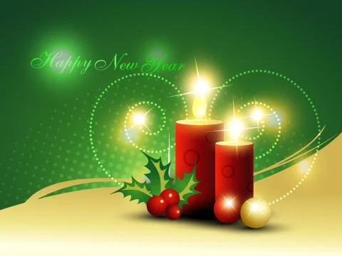 Christmas candle Stock Illustration