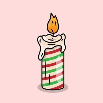 Christmas Candle Stock Illustration