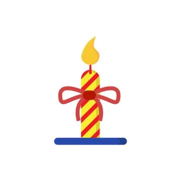 Christmas Candle Light Stripe Stock Illustration
