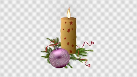 Christmas Candle Loop Stock Footage 166615844
