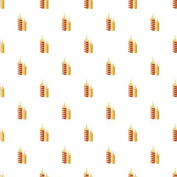 Christmas candle pattern Illustrazione stock