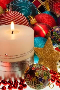 Christmas Candle Stock Photos