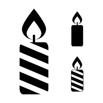Christmas candle, vector icon. Stock Illustration