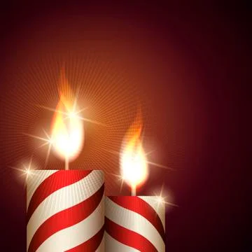 Christmas Candles Background Stock Illustration