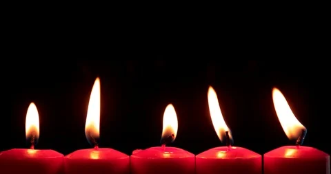 Christmas candles on dark background Stock Footage 96048718