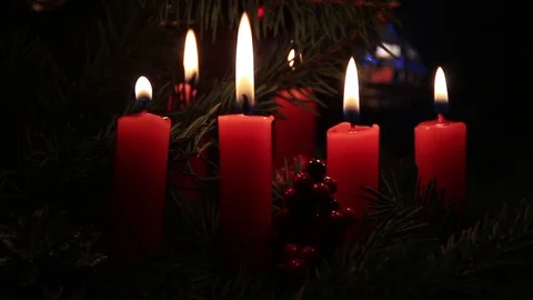 Christmas candles in the dark 動画素材 70147506