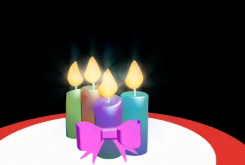 Christmas candles Video stock 574725