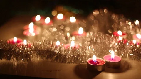 Christmas candles Vídeo Stock 33463345