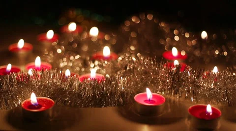 Christmas candles Vídeo Stock 33581102