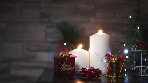 Christmas candles Stock Footage 166105794